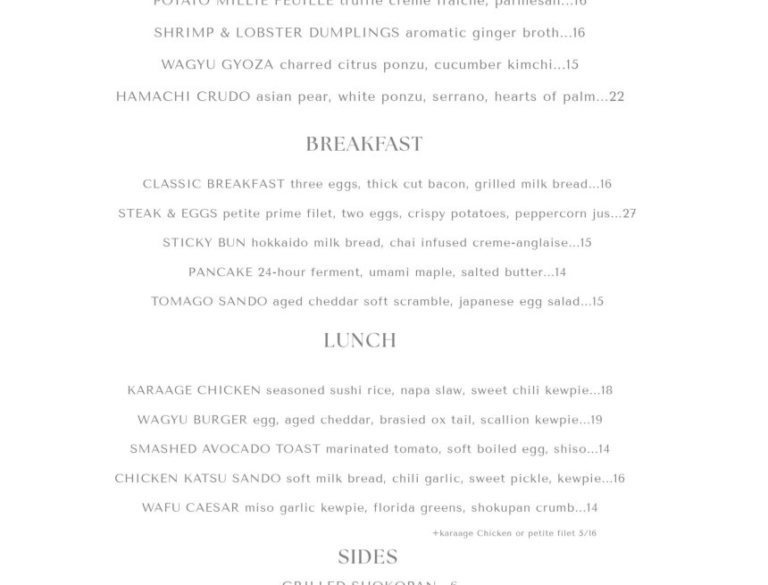 Fortus Japanese-Inspired Brunch is a Must